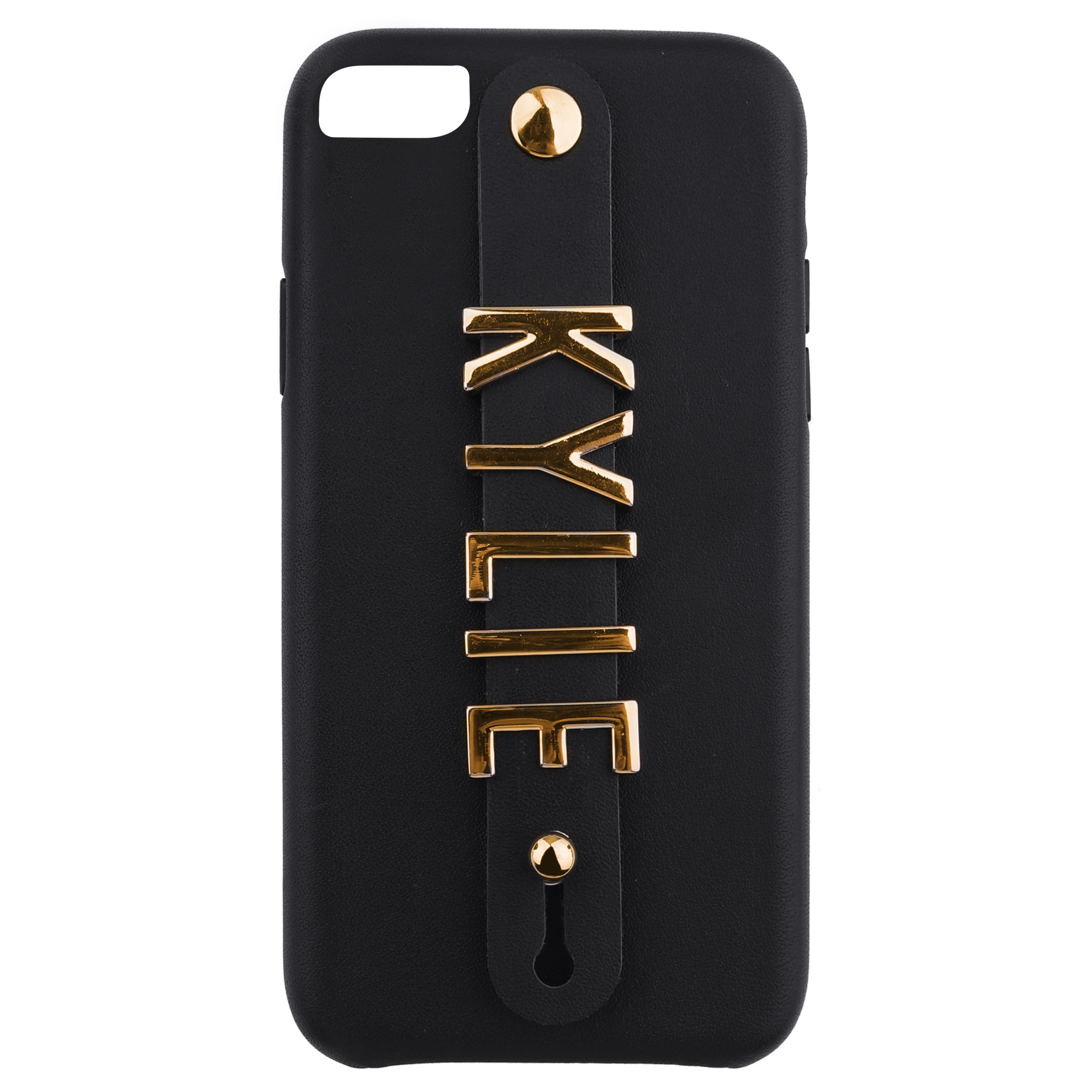 iPhone 7/8/SE Letter Strap Case- Black - Image 2