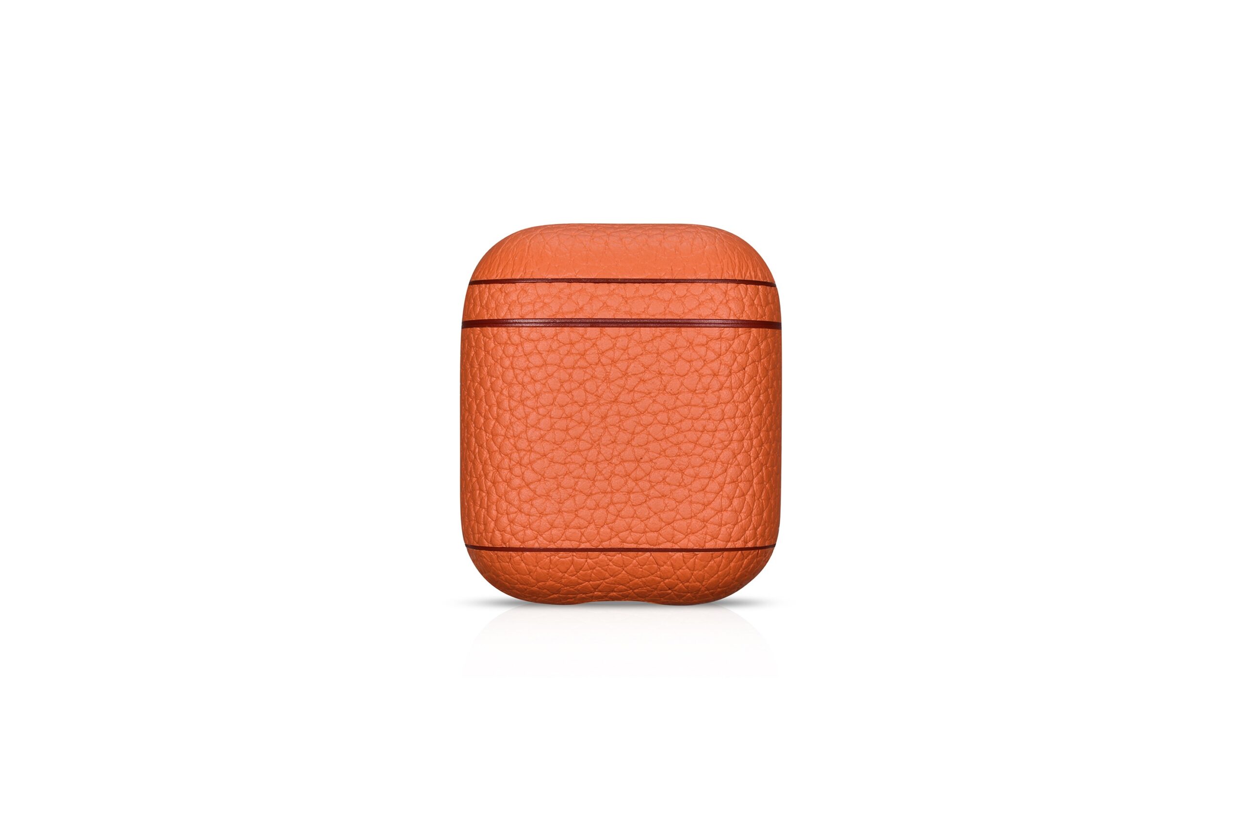 AirPods Leather Case- Grain Orange