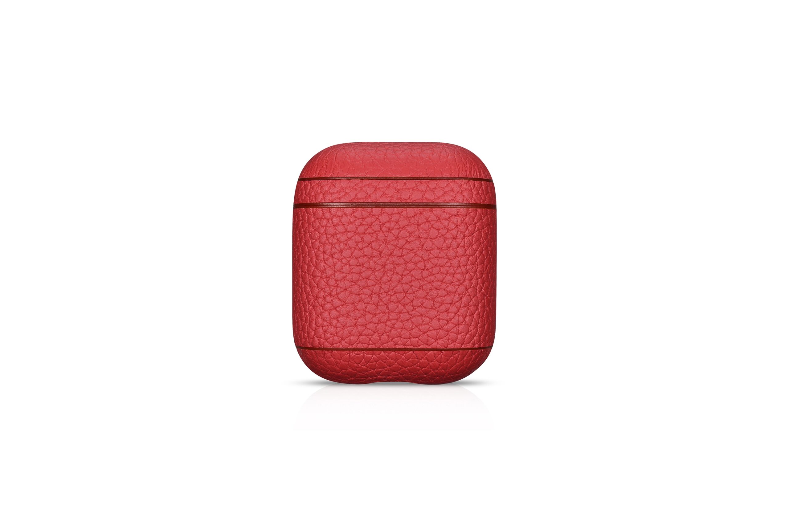 AirPods Leather Case- Grain Red
