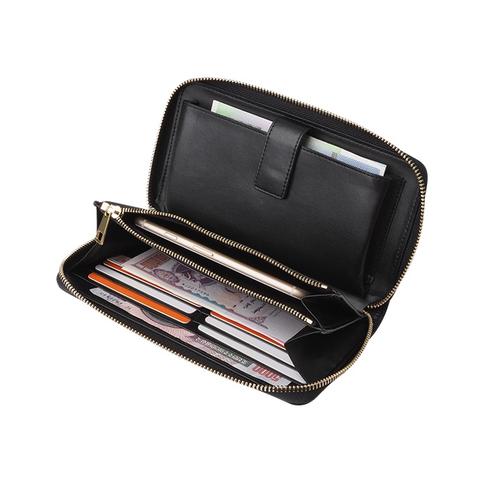 Lifestyle Wallet- Black (Monogram on Strap) - Image 4