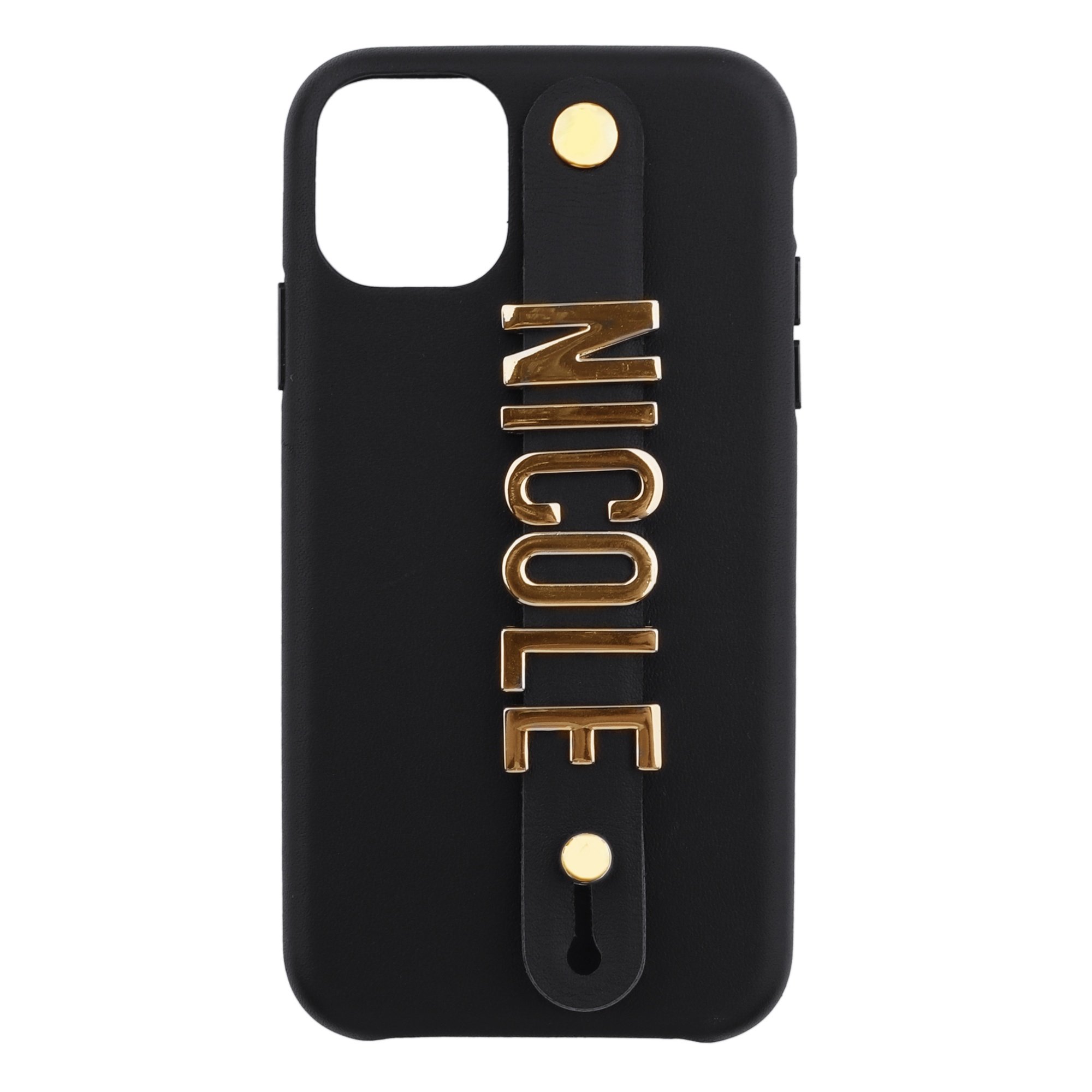 iPhone 11 Pro Max Letter Strap Case- Black - Image 2