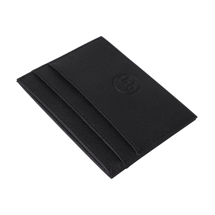 Slim Card Holder- Saffiano Black - Image 2