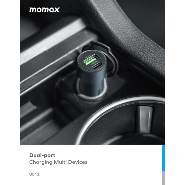 Momax 20W Dual-port Car Charger UC12 - Image 4
