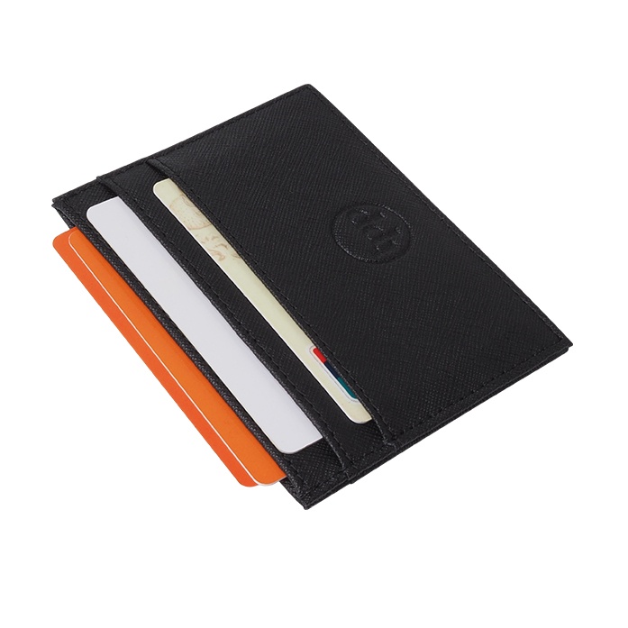 Slim Card Holder- Saffiano Black - Image 3