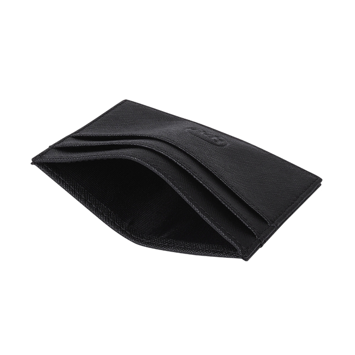 Slim Card Holder- Saffiano Black - Image 4
