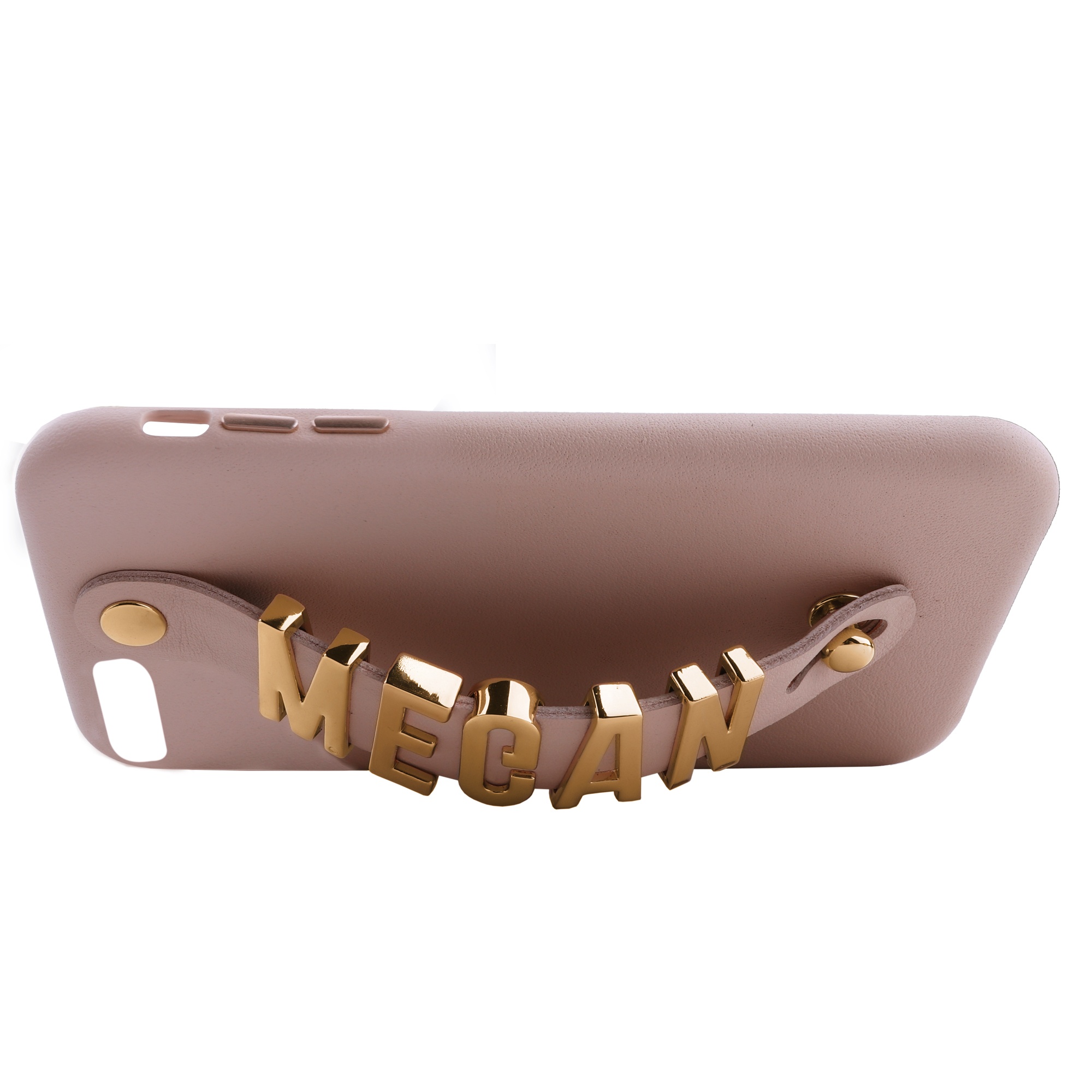 iPhone 6 Plus/6S Plus Letter Strap Case- Nude - Image 4