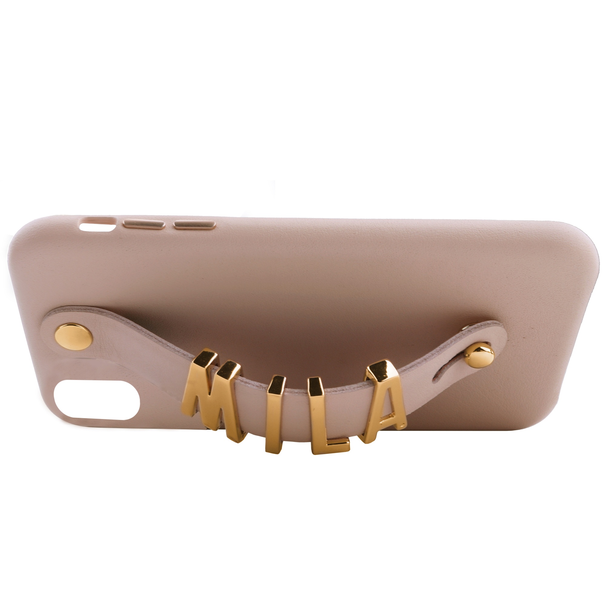 iPhone XR Letter Strap Case- Nude - Image 4