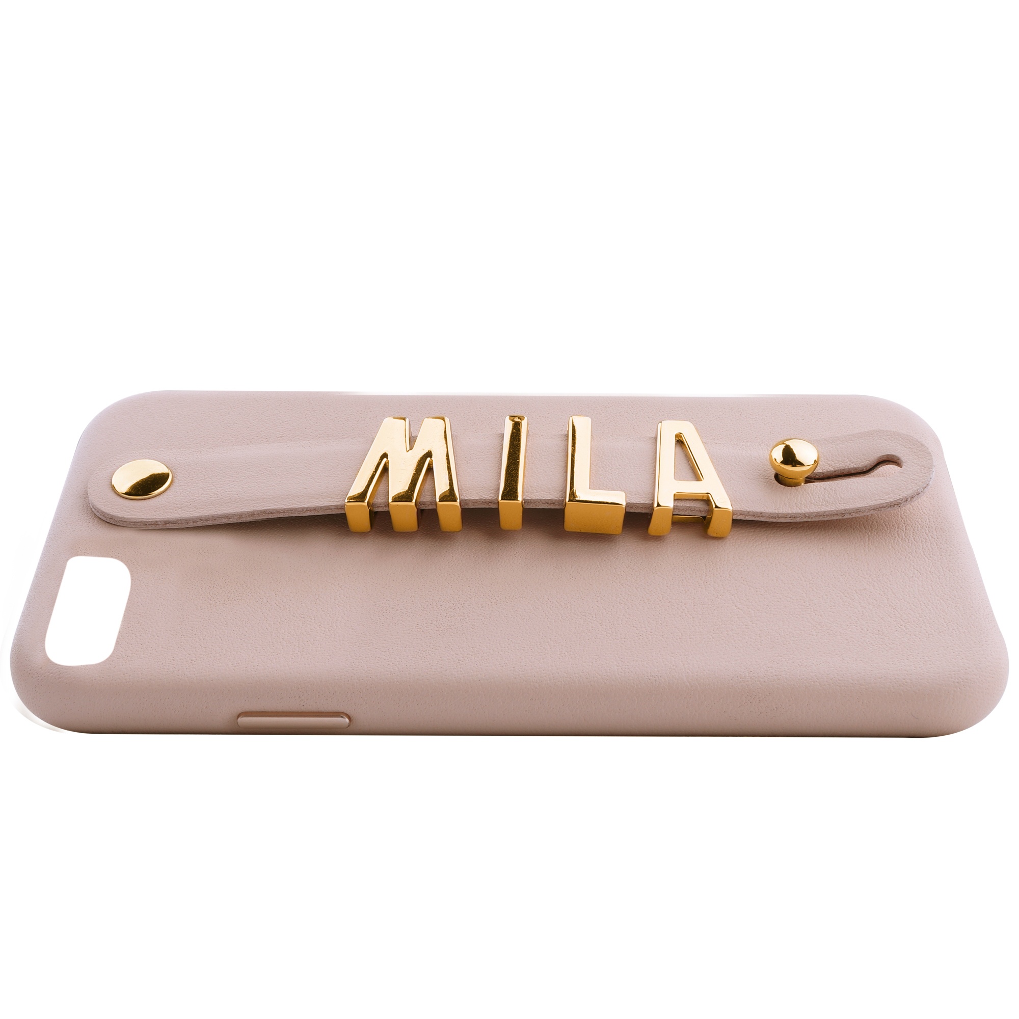 iPhone 7/8/SE Letter Strap Case- Nude - Image 5