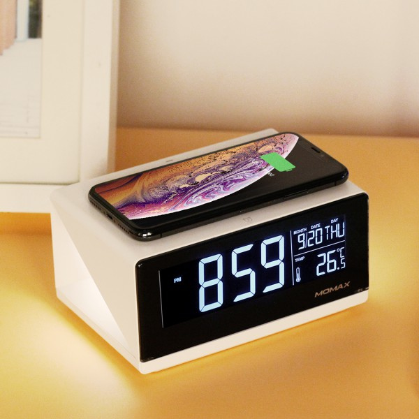 Momax Q.Clock Digital Clock with Wireless Charger - Image 5