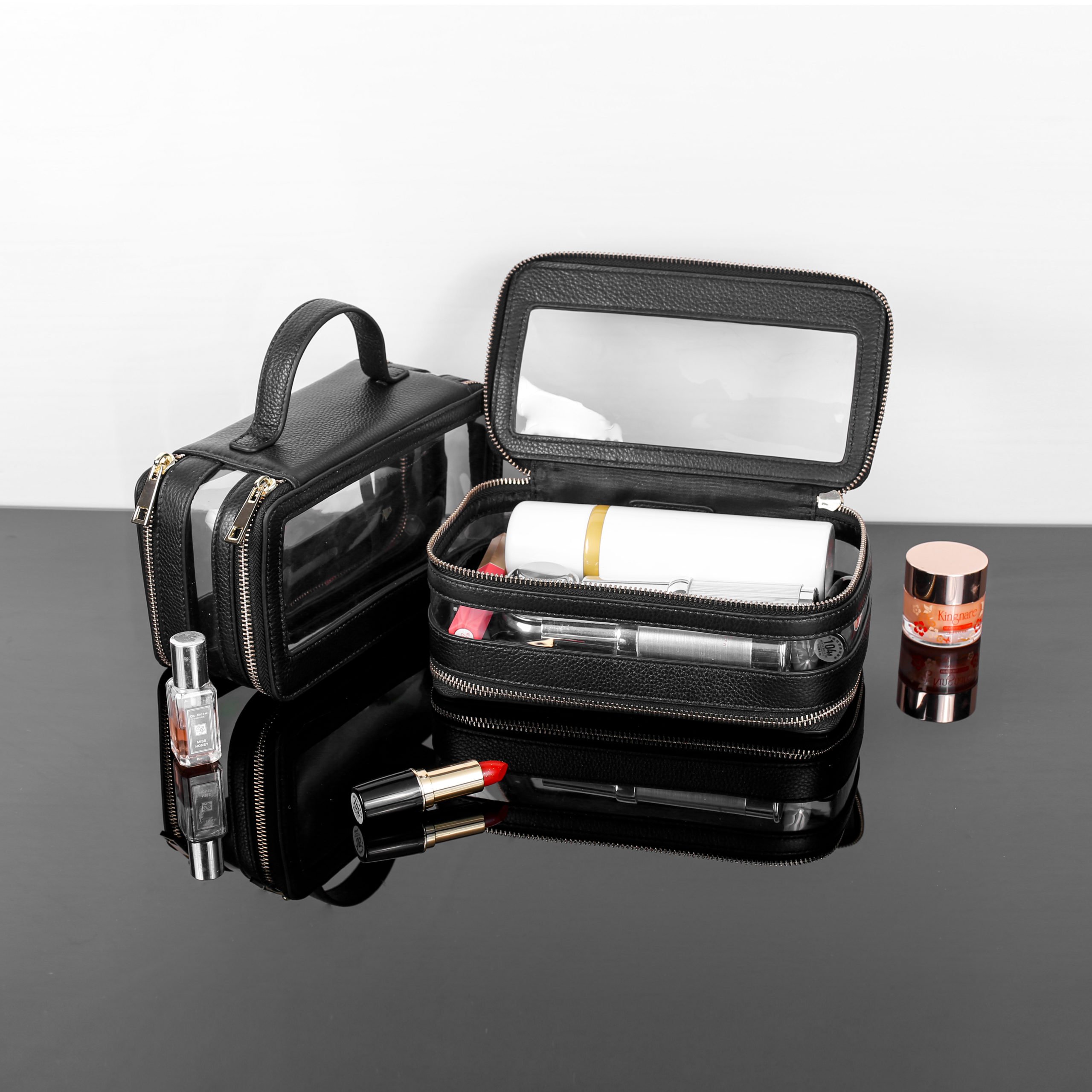 Clear Travel Case- Black - Image 3