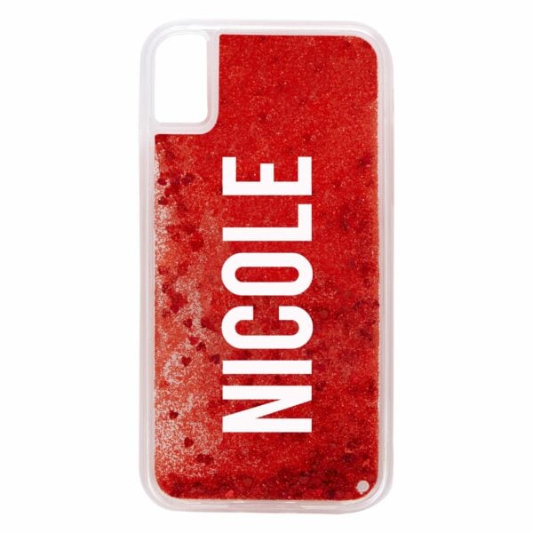 iPhone XR Glitter Case - Red - Image 2