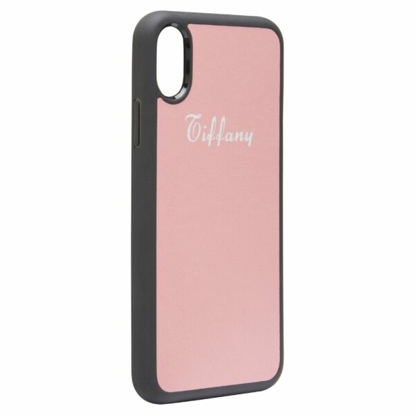 iPhone XS MAX Nappa Leather Case - Pink - Image 2