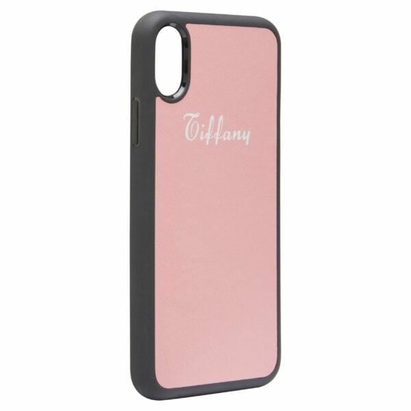 iPhone XR Nappa Leather Case - Pink - Image 2