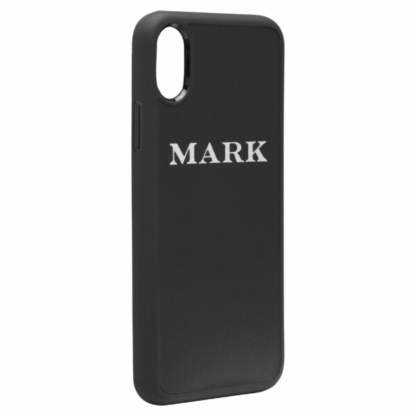iPhone XR Nappa Leather Case - Black - Image 2