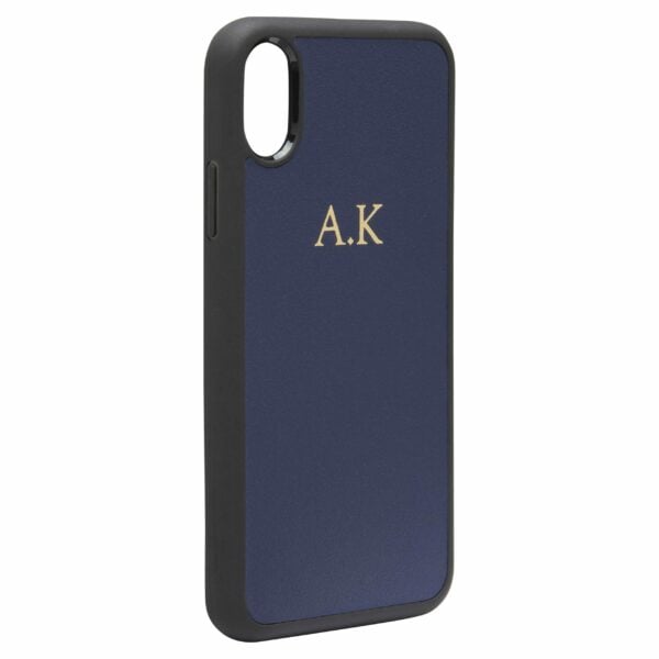 iPhone XR Nappa Leather Case - Blue - Image 2