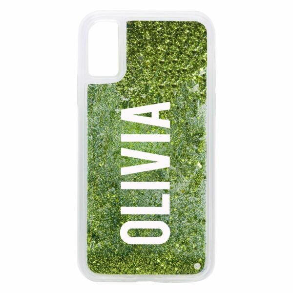 iPhone XS MAX Glitter Case - Green - Image 2