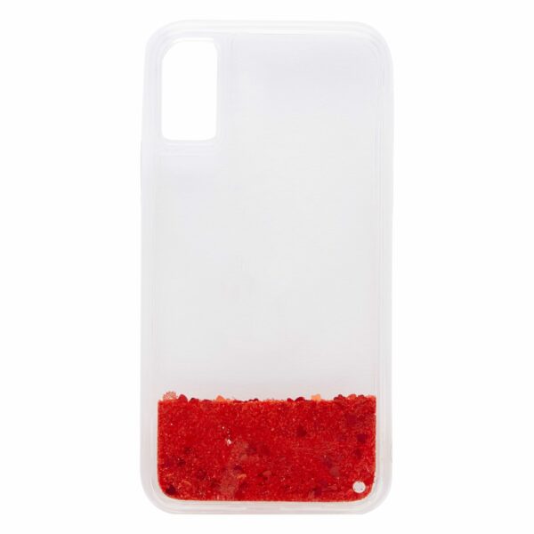 iPhone XS MAX Glitter Case - Red - Image 3