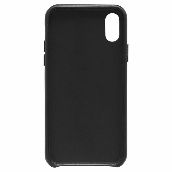iPhone XS MAX Saffiano Leather Case - Black - Image 3