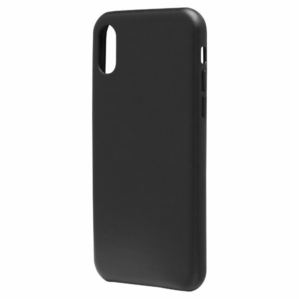 iPhone XS MAX Saffiano Leather Case - Black - Image 4