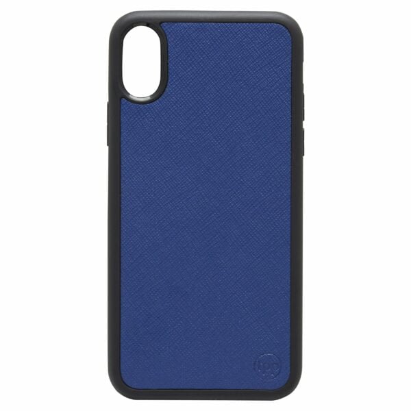 iPhone XS MAX Saffiano Leather Case - Blue