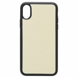 iPhone XS MAX Saffiano Leather Case - Cream