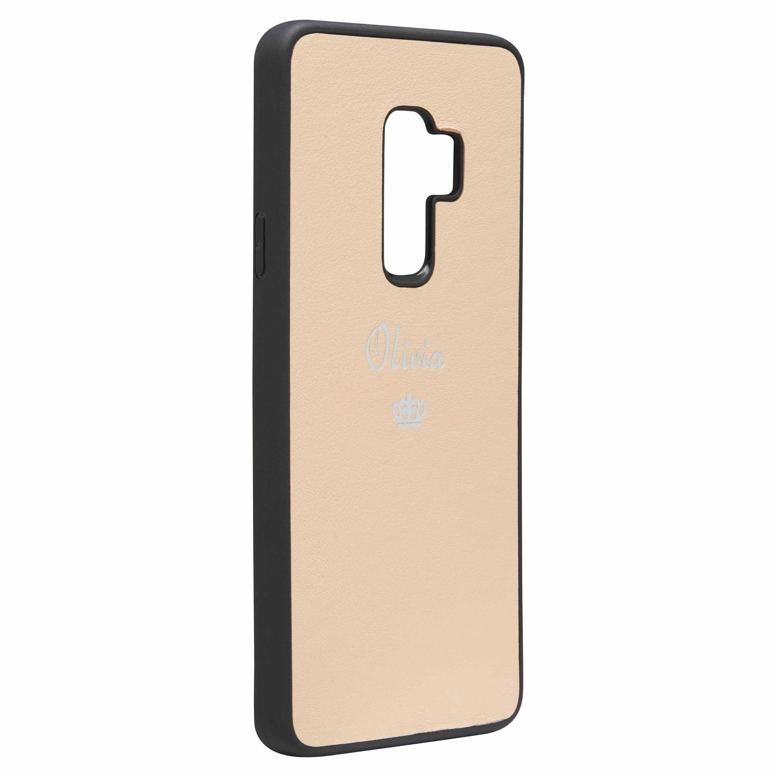 Samsung S9 Plus Nappa Leather Case - Nude - Image 2