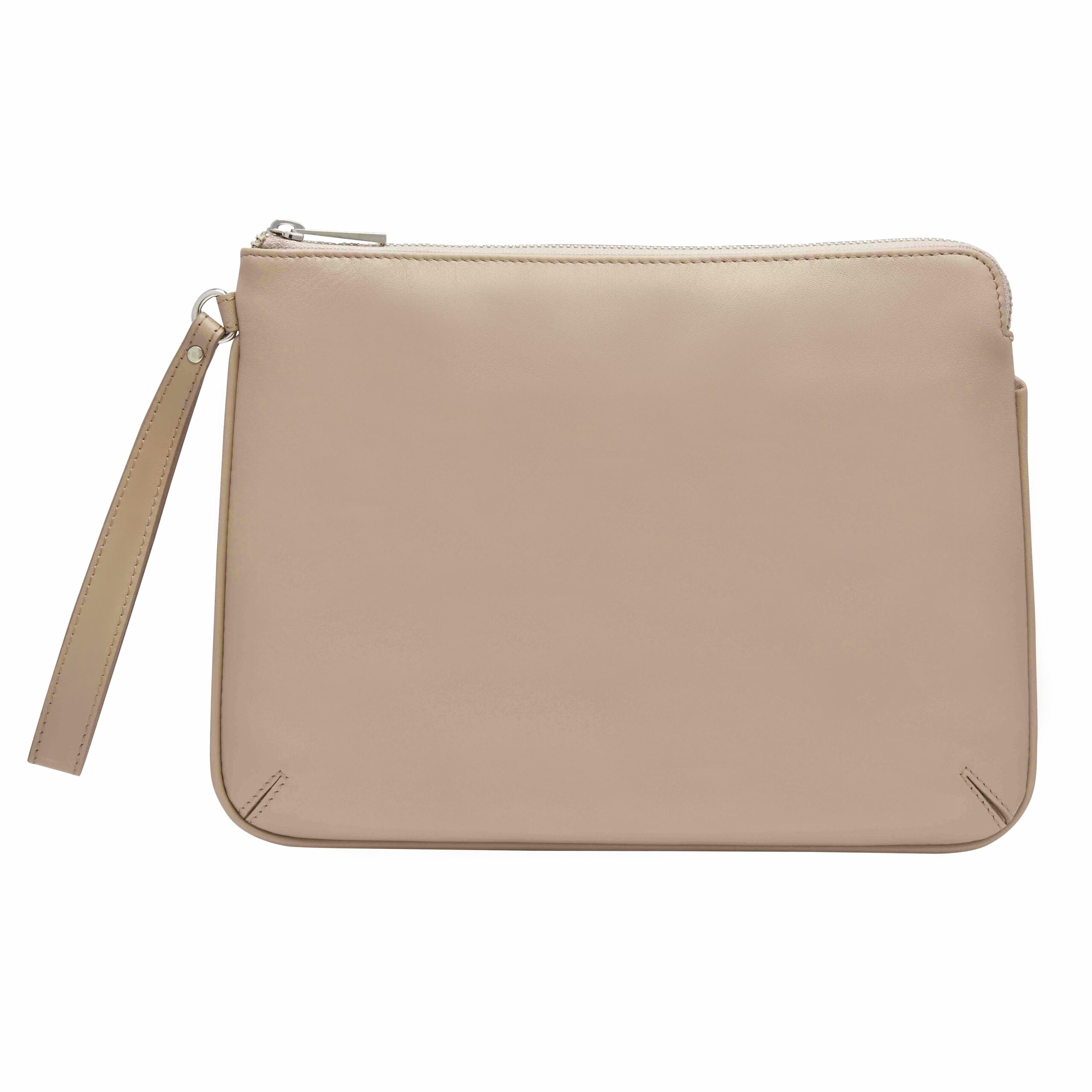 Personalised Leather Pouch Medium - Taupe - Image 2