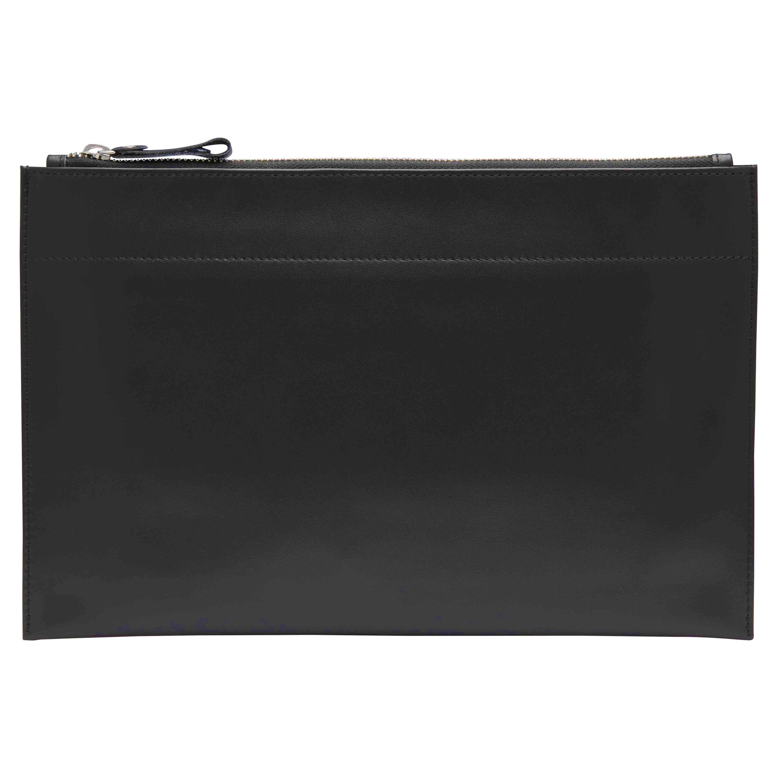 Personalised Leather Pouch Large - Black - Image 2
