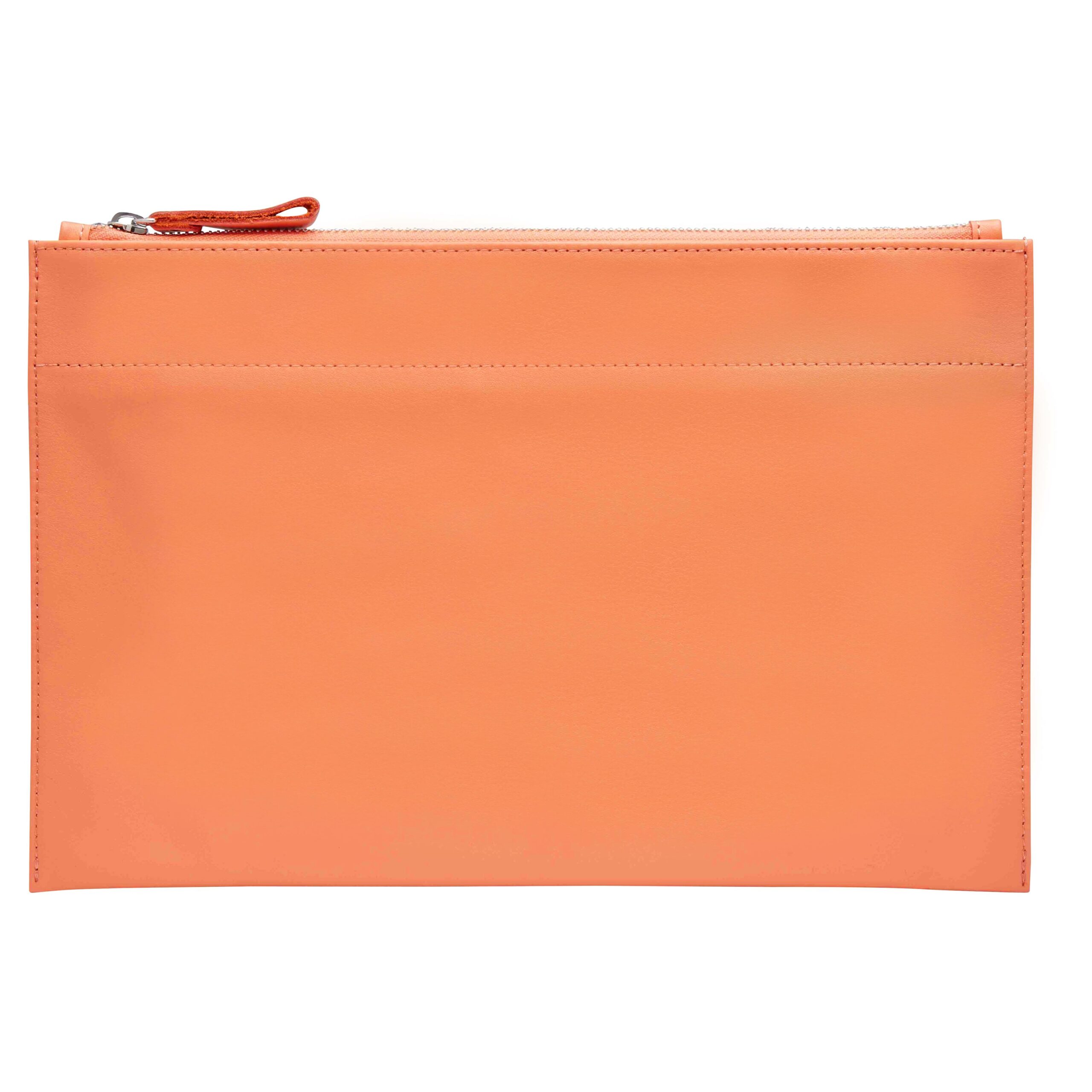Personalised Leather Pouch Large - Orange - Image 3