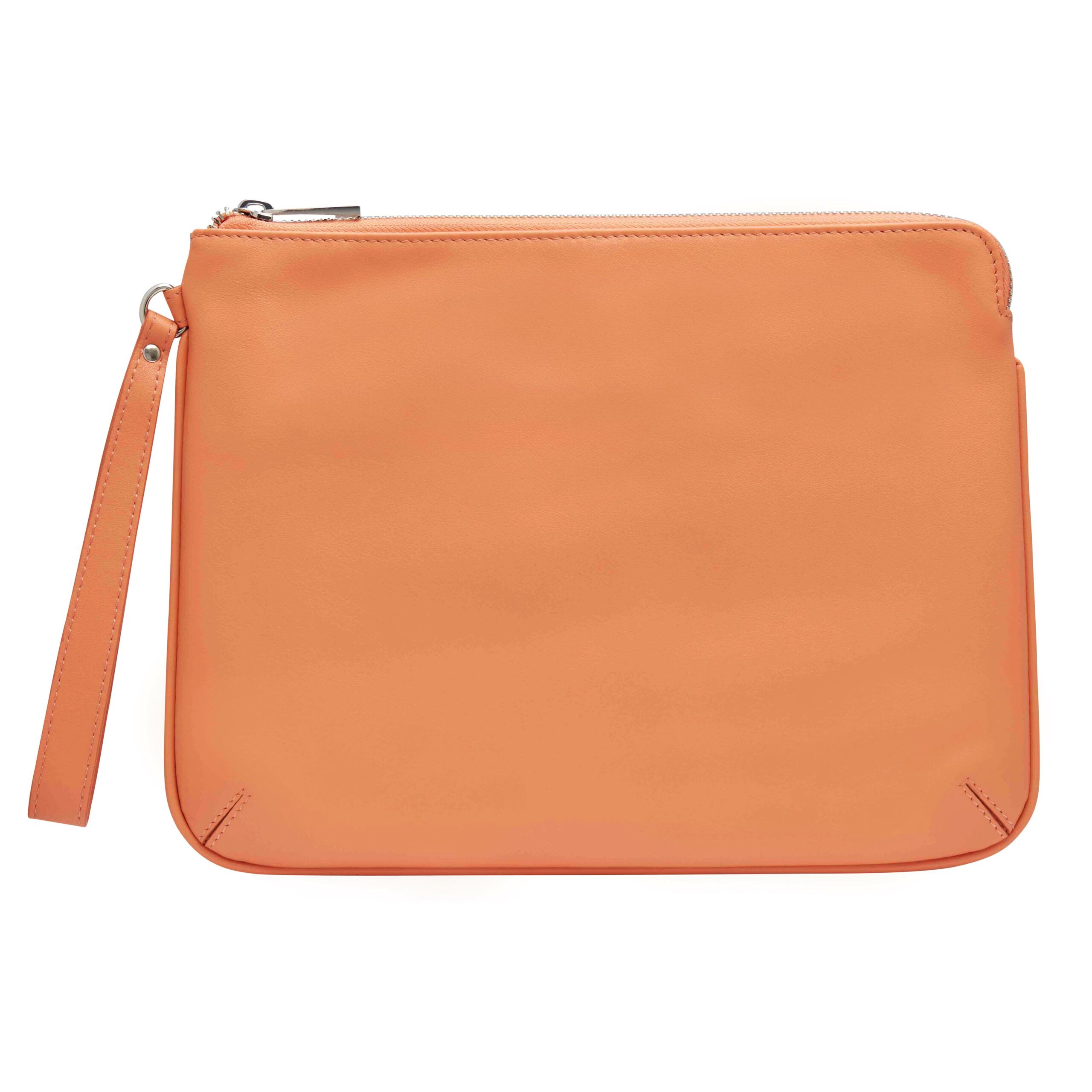 Personalised Leather Pouch Medium - Orange - Image 2