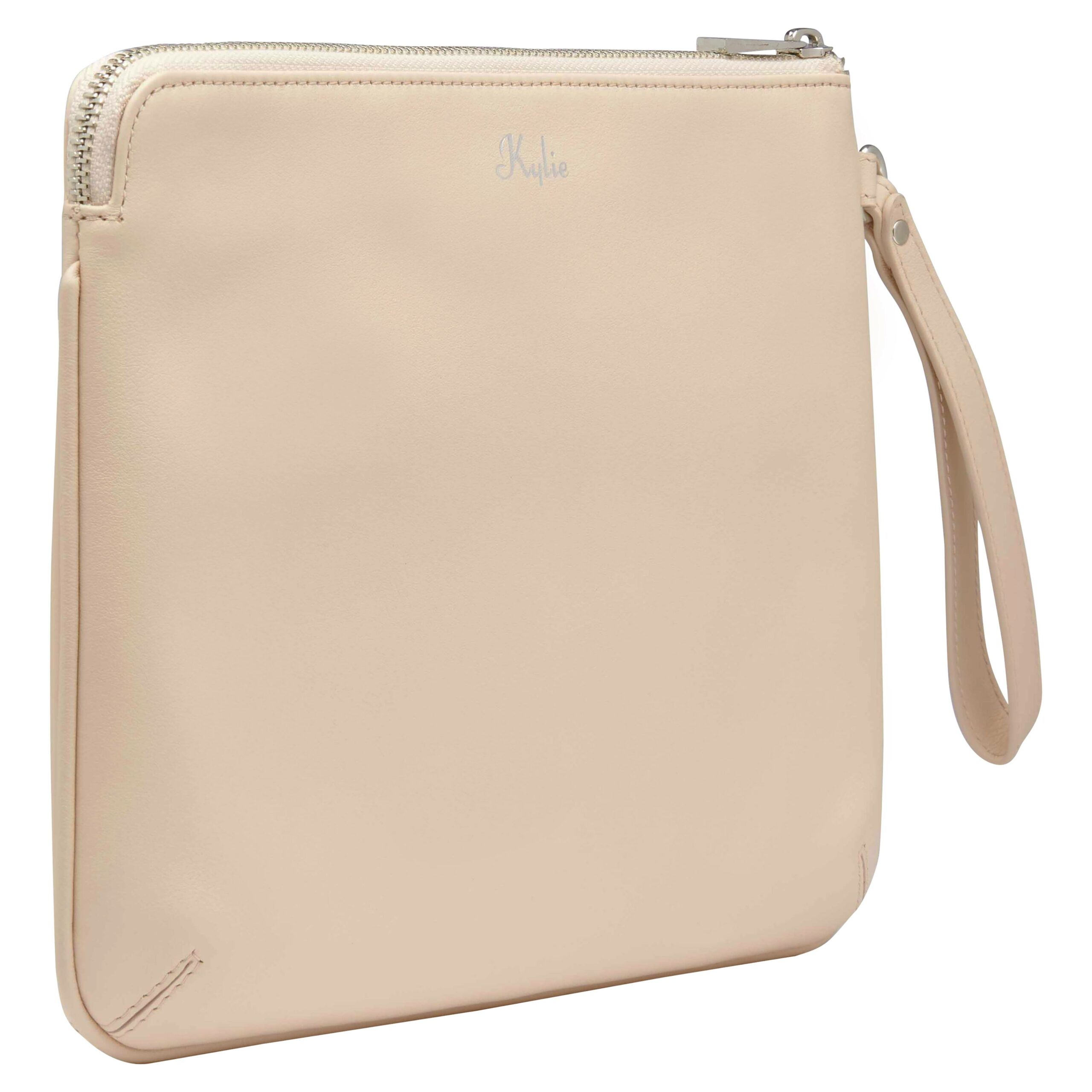 Personalised Leather Pouch Medium - Nude - Image 2