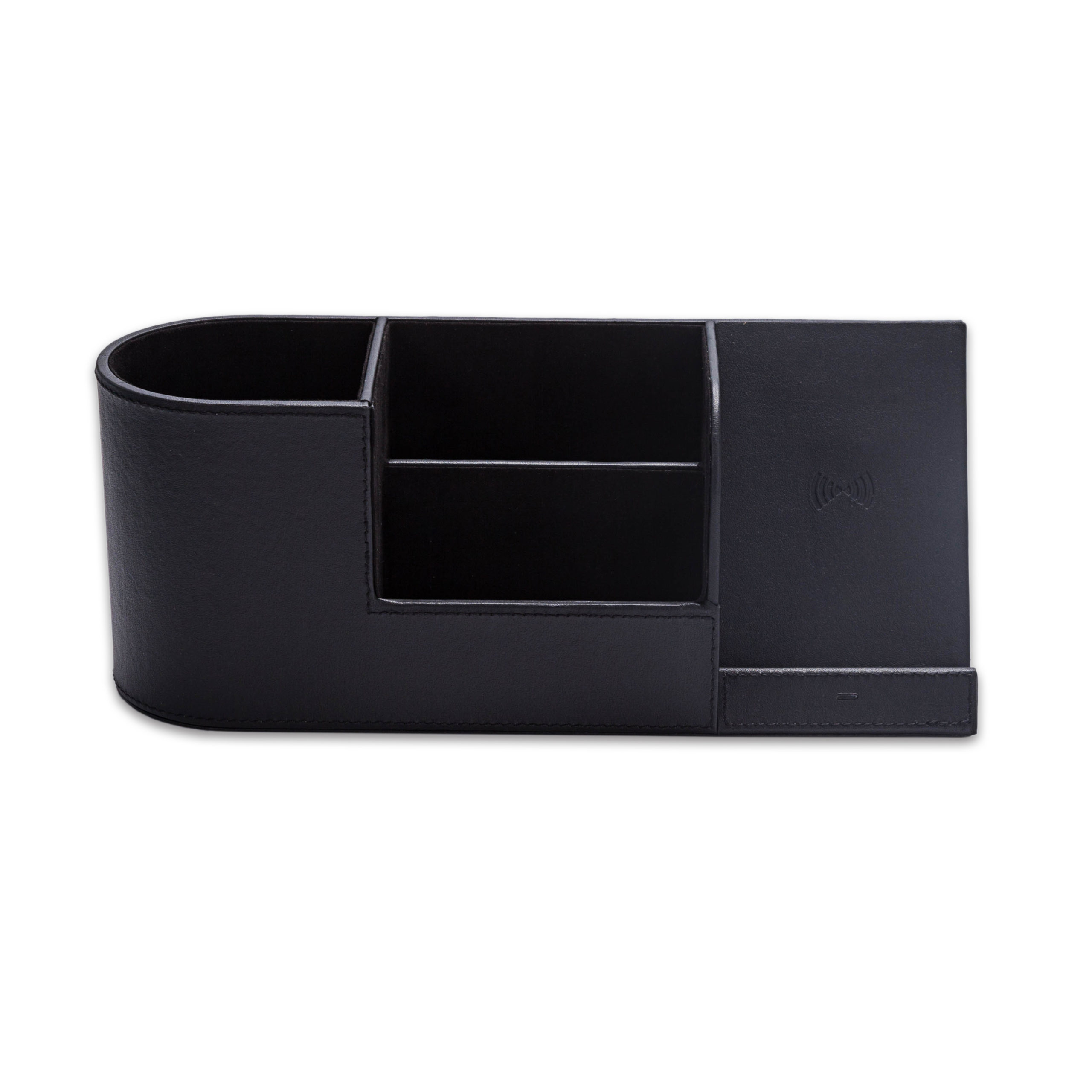 Wireless Charging Desk Organiser Stand- Black - Image 7