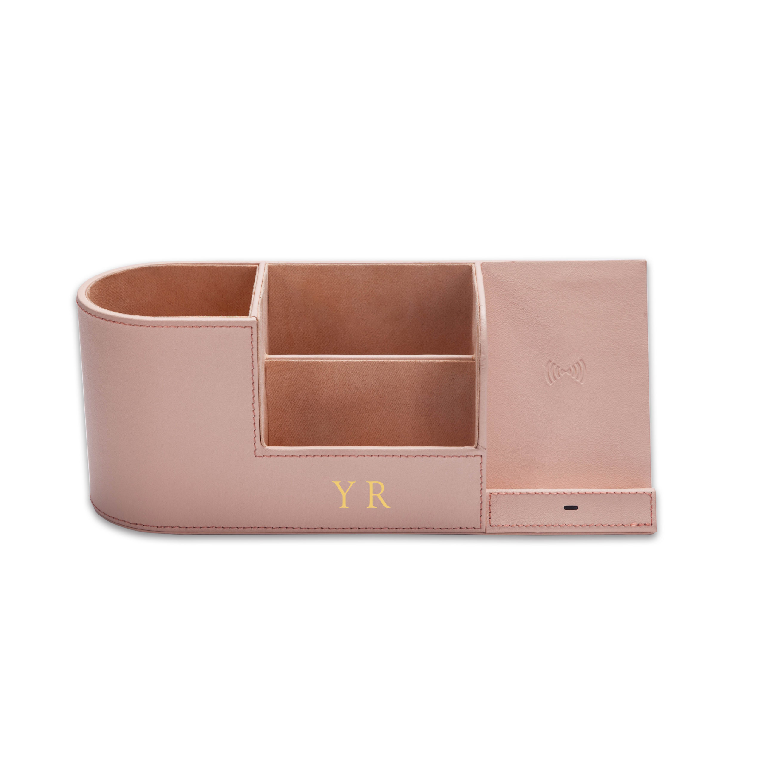 Wireless Charging Desk Organiser Stand- Nude - Image 2