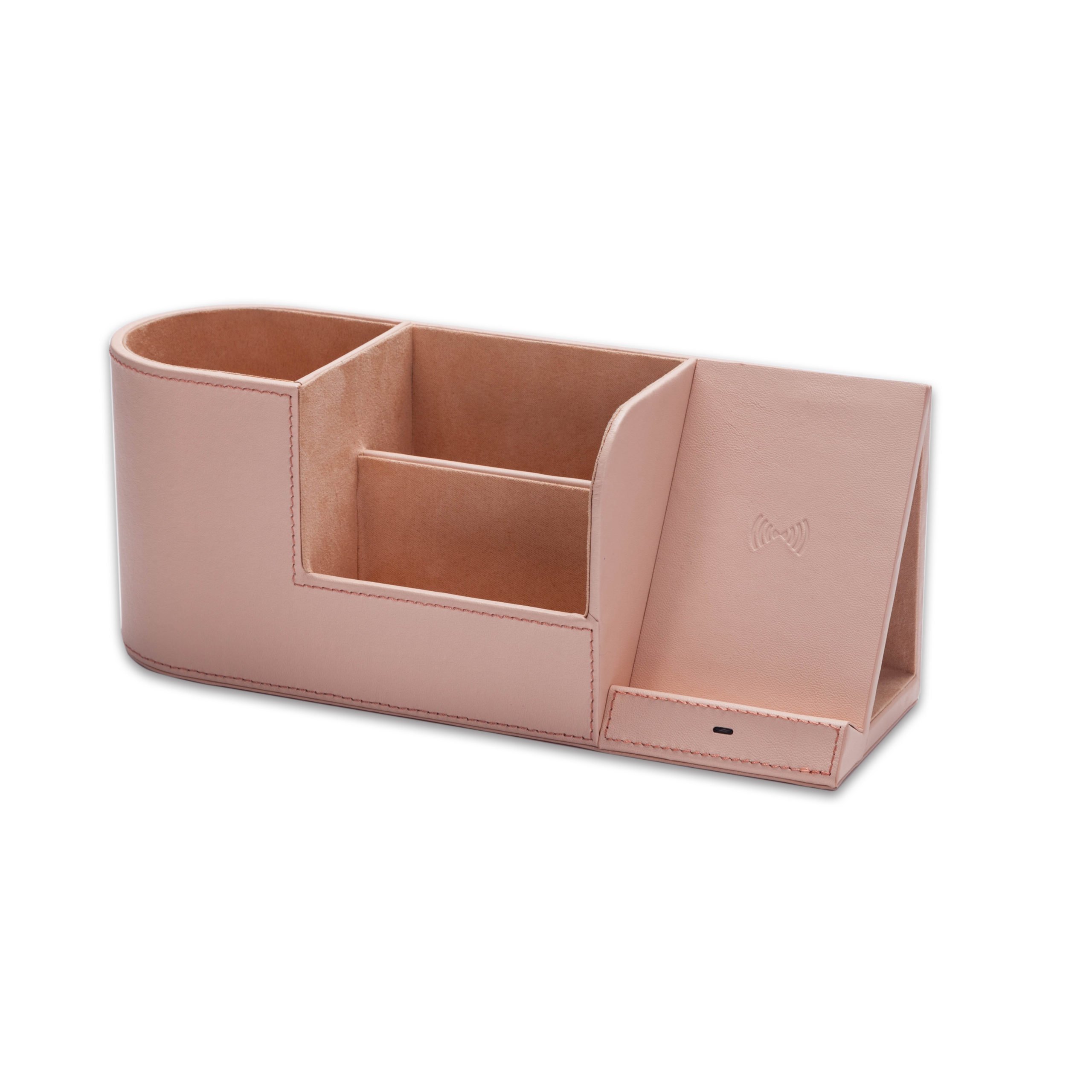 Wireless Charging Desk Organiser Stand- Nude - Image 5