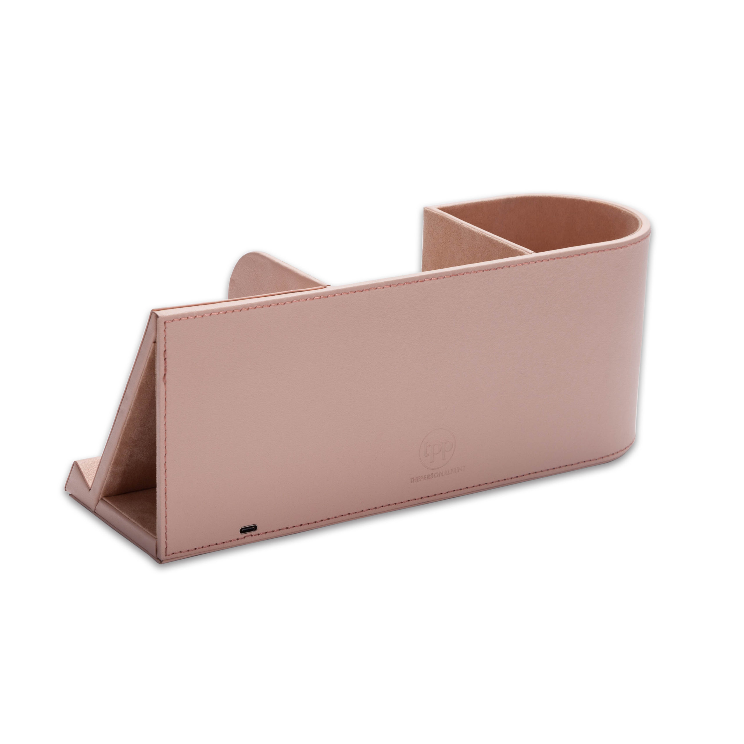 Wireless Charging Desk Organiser Stand- Nude - Image 6