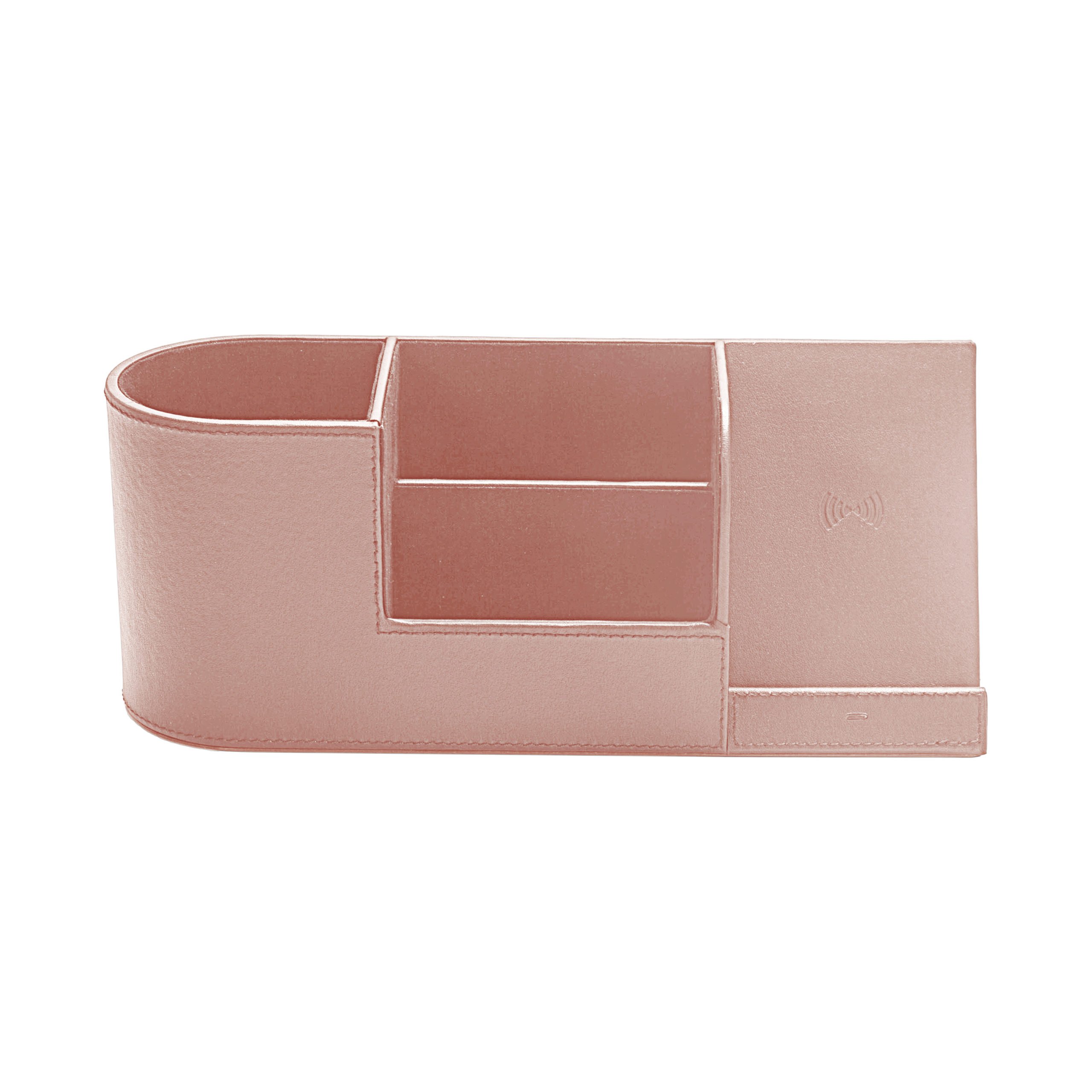 Wireless Charging Desk Organiser Stand- Nude