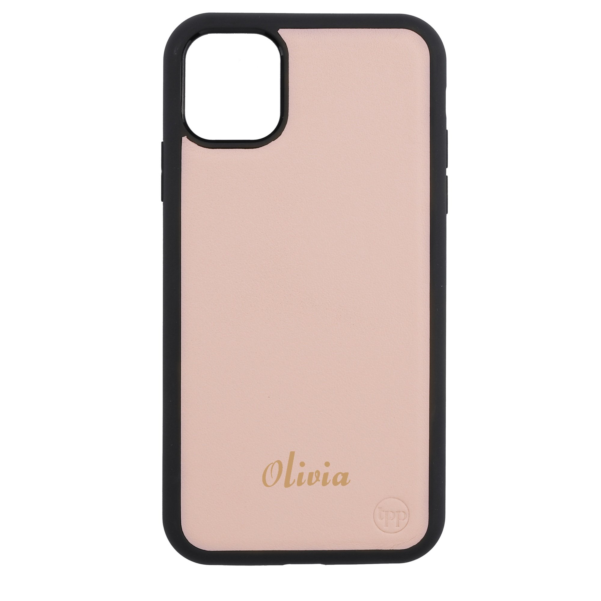 iPhone 11 Pro Max Nappa Leather Case - Nude - Image 2
