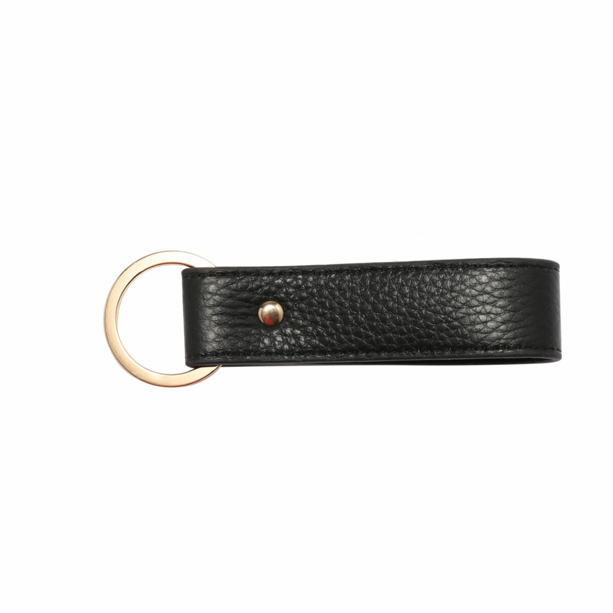 Leather Keychain- Black - Fone Express