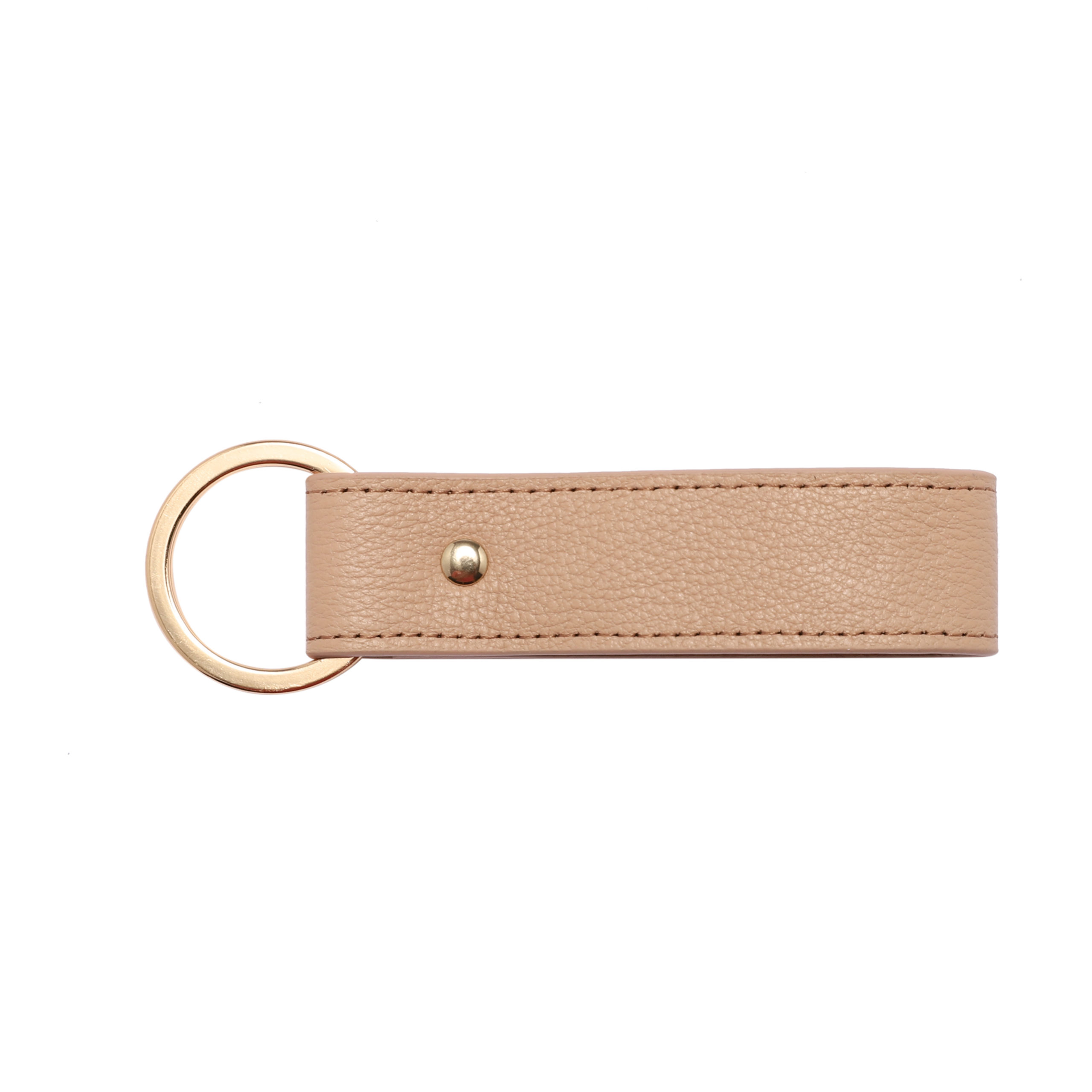 Leather Keychain- Nude