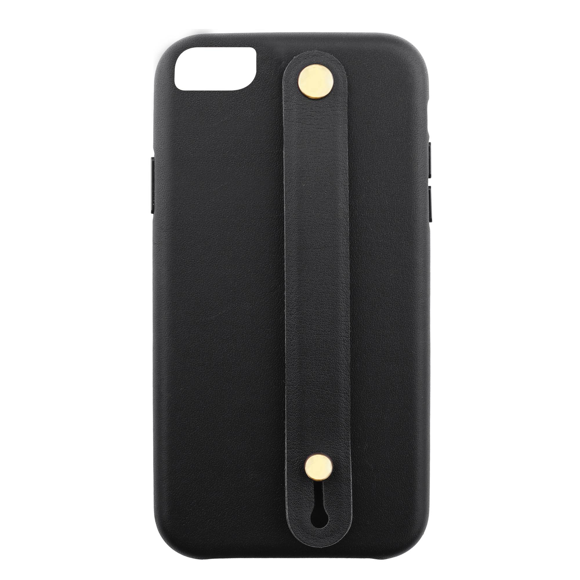 iPhone 7/8/SE Letter Strap Case- Black