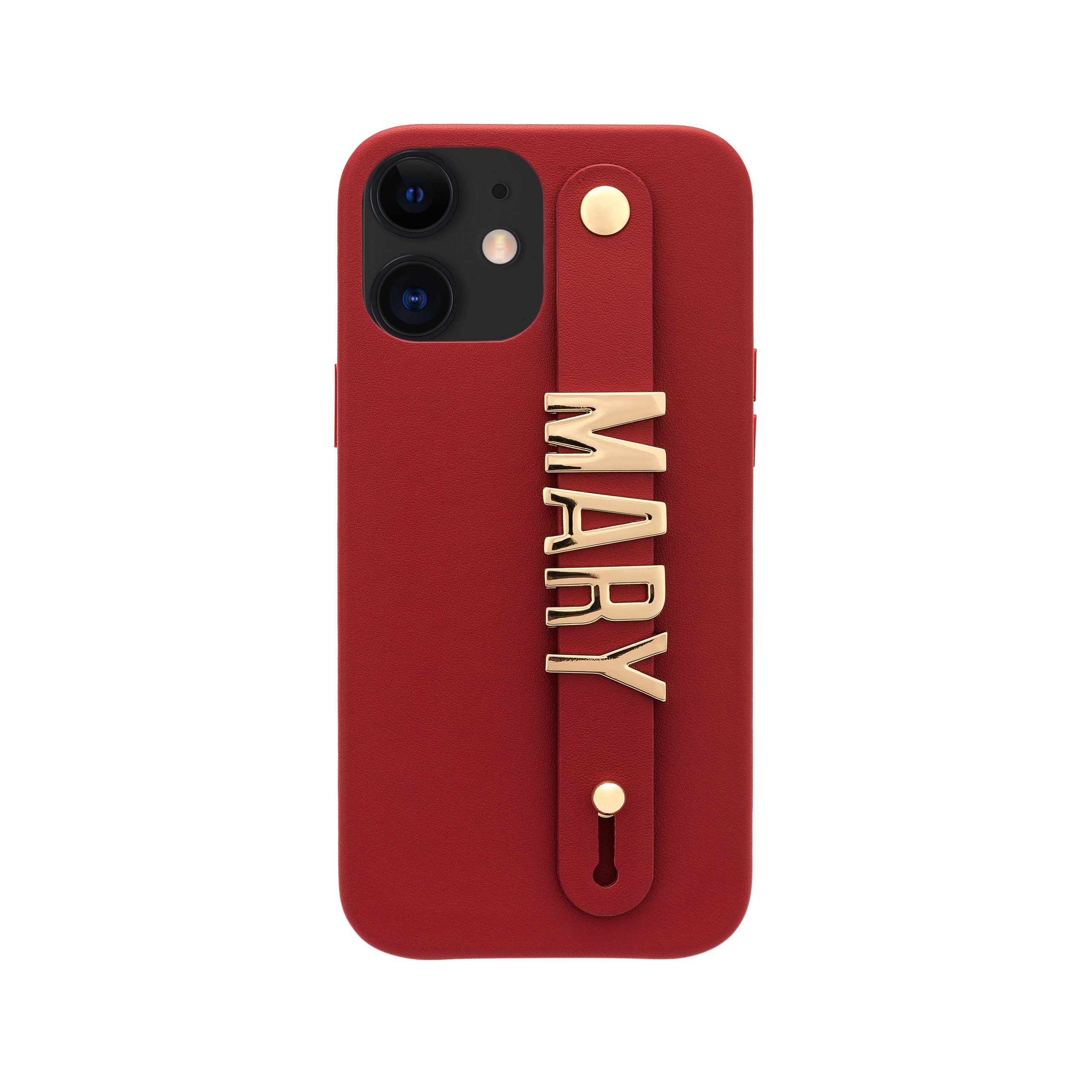 iPhone 12 Letter Strap Case- Red - Image 4
