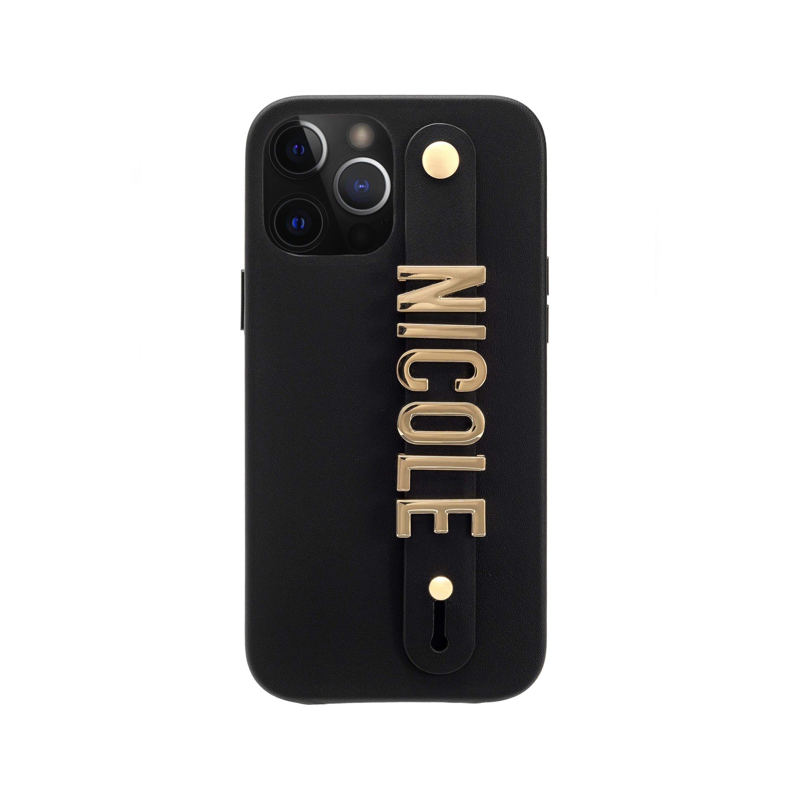 iPhone 13 Pro Letter Strap Case- Black - Image 4