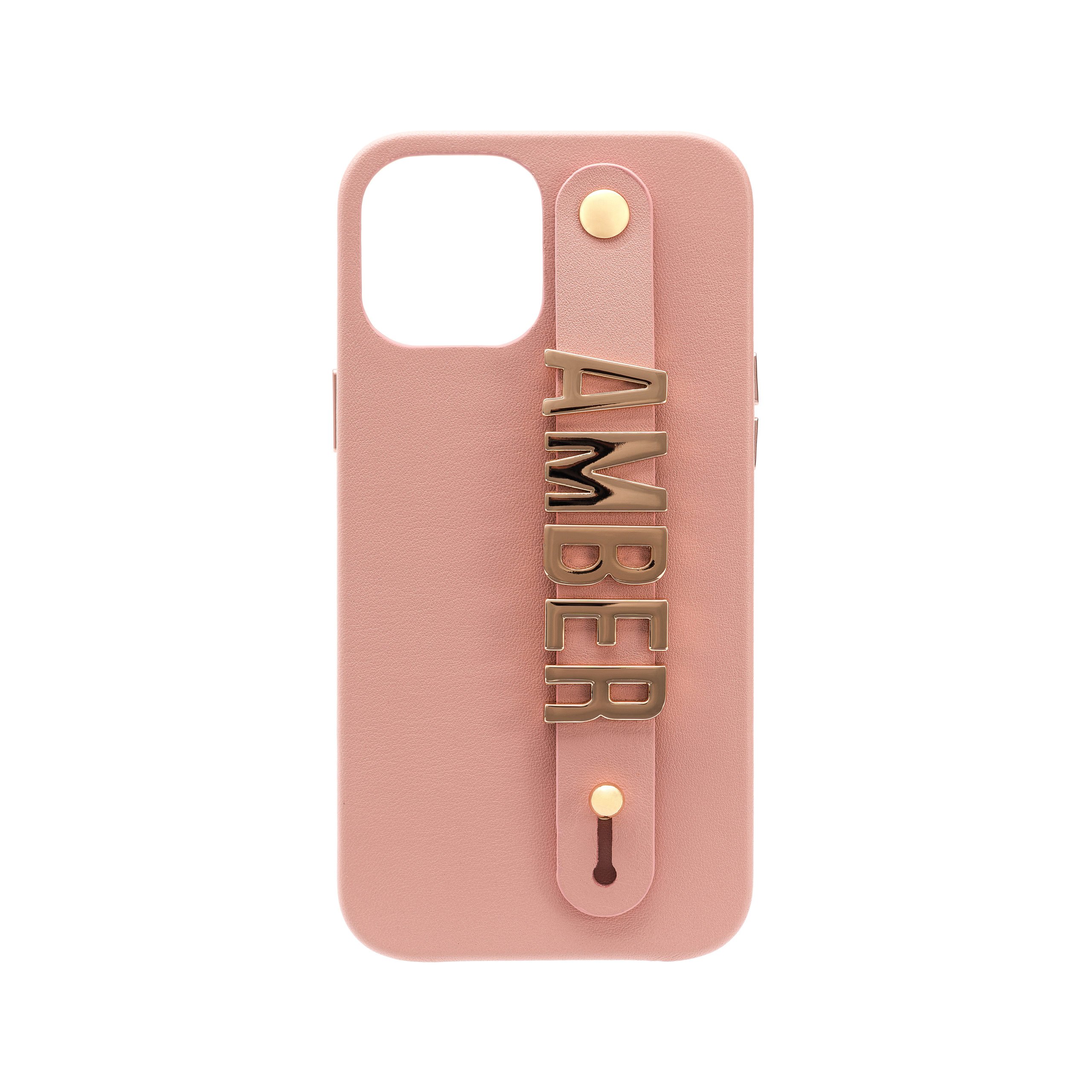iPhone 13 Pro Letter Strap Case- Blush Nude - Image 2