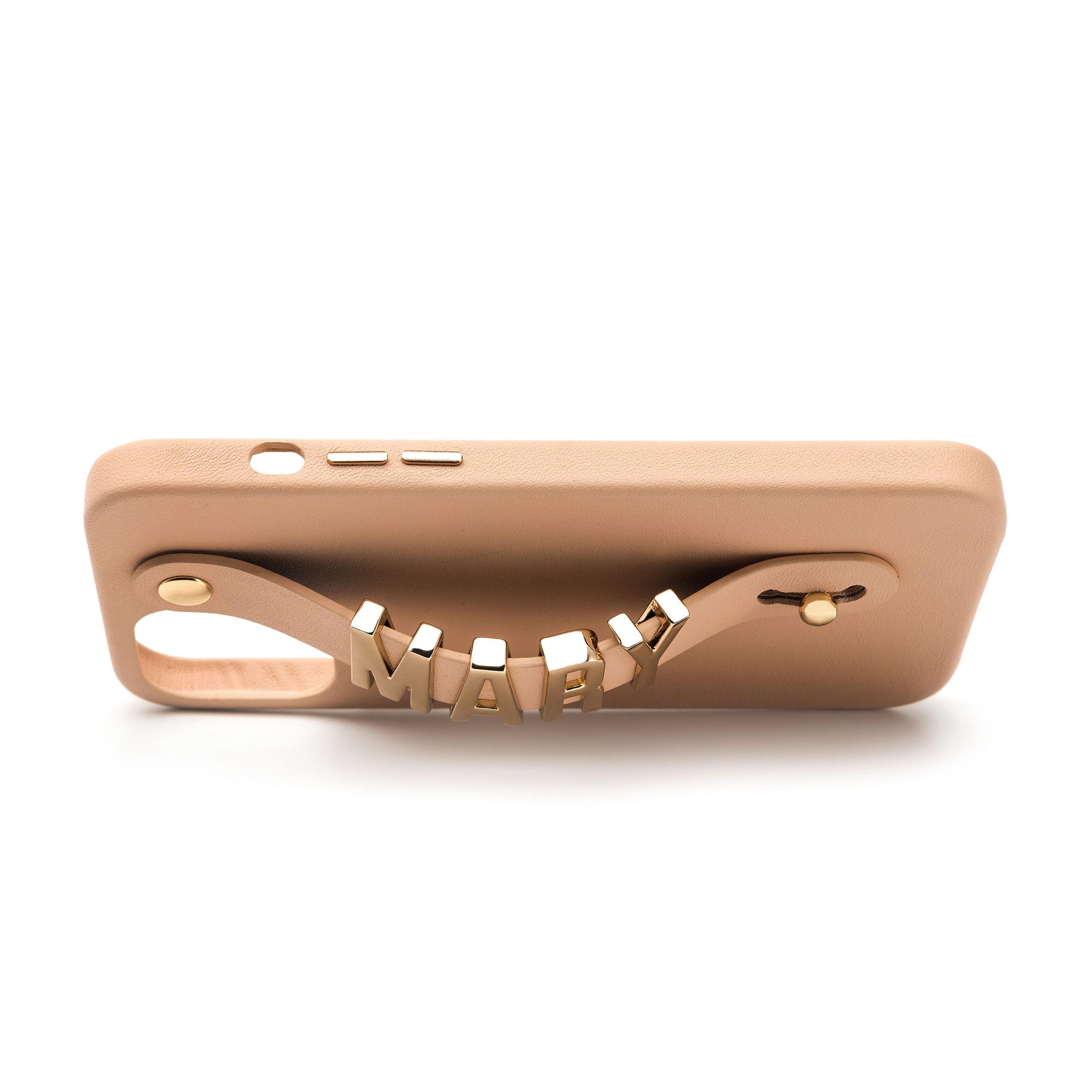 iPhone 13 Letter Strap Case- Nude - Image 4