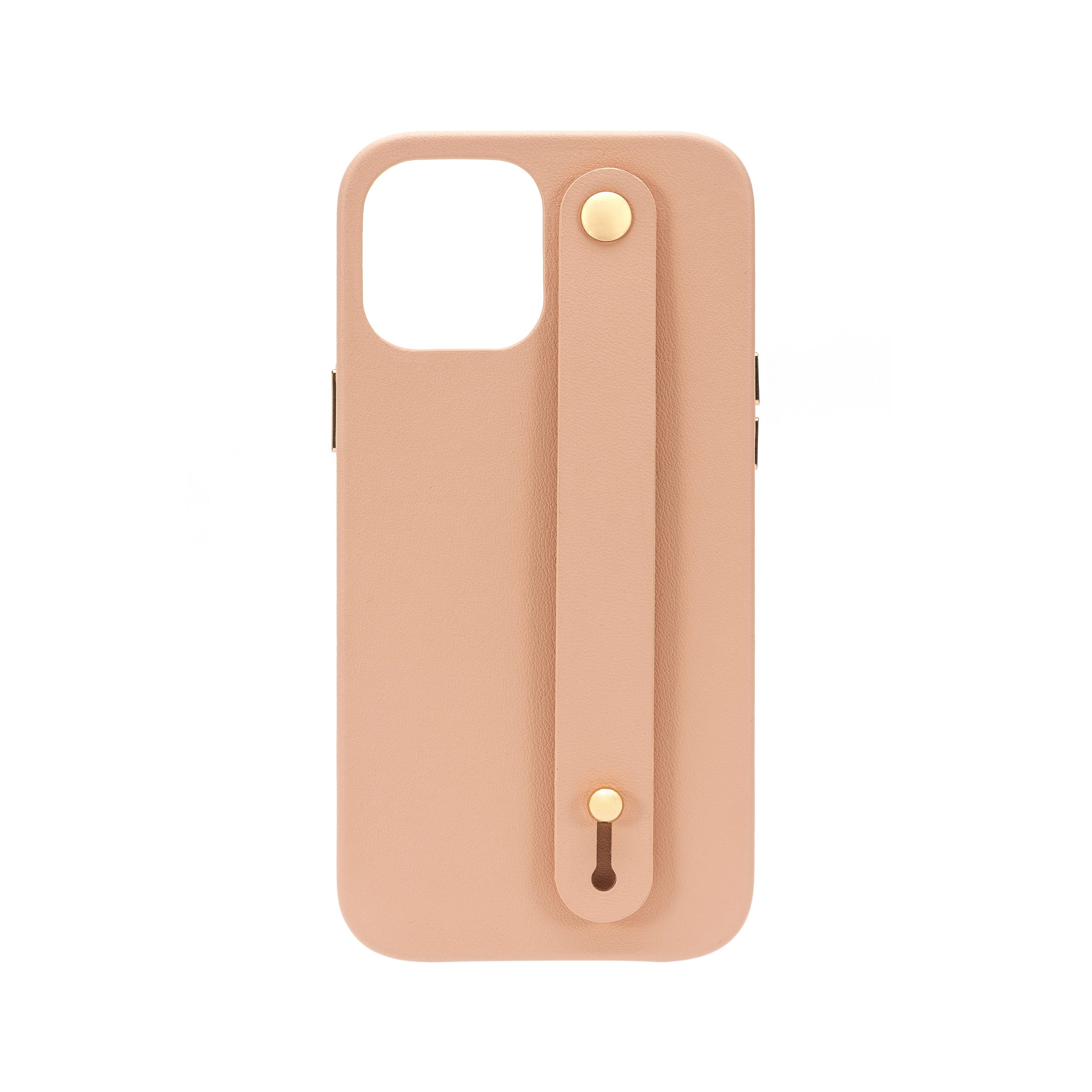 iPhone 13 Letter Strap Case- Nude