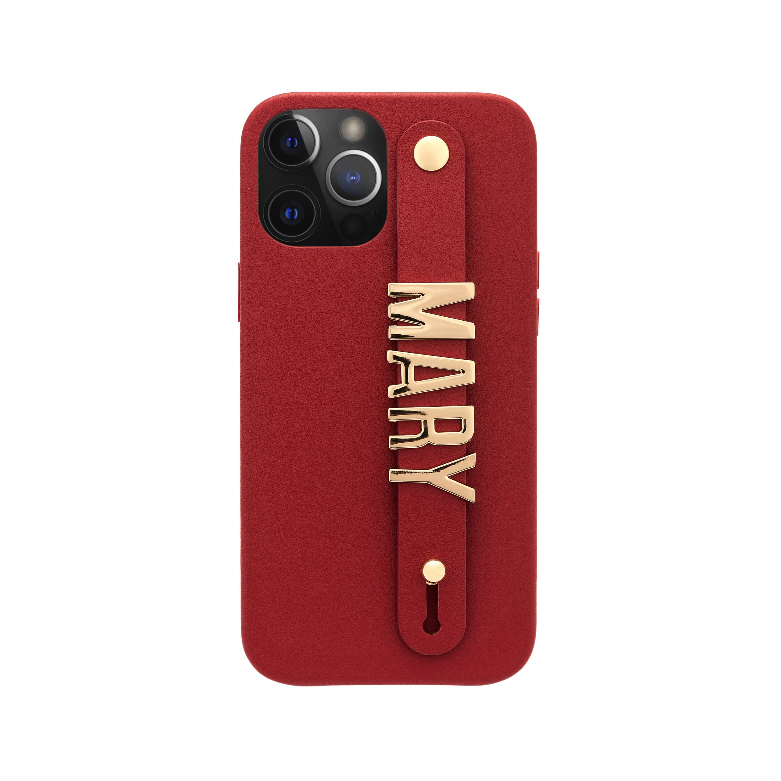 iPhone 13 Pro Max Letter Strap Case- Red - Image 4