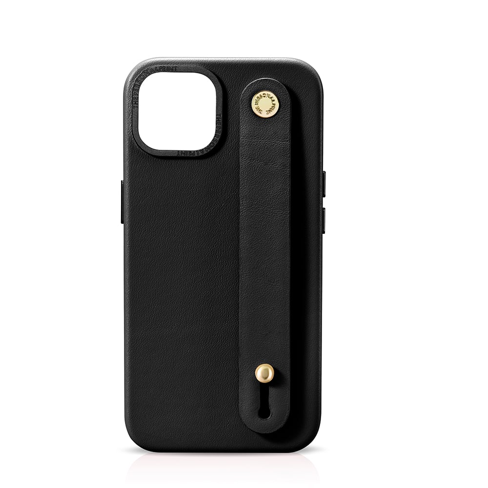 iPhone 14 Letter Strap Case- Black
