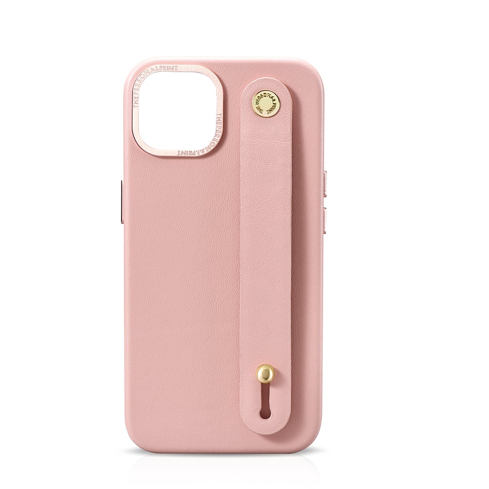 iPhone 14 Plus Letter Strap Case- Blush Nude