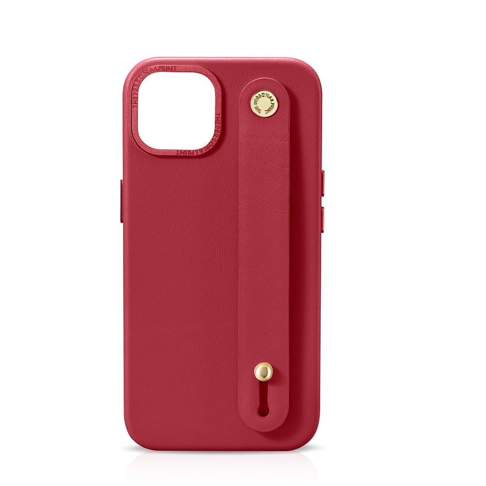iPhone 14 Letter Strap Case- Red