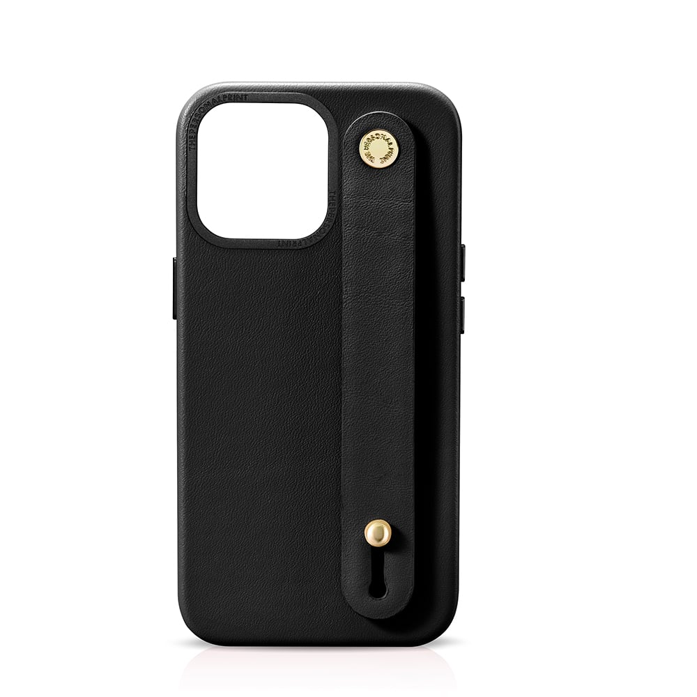 iPhone 14 Pro Max Letter Strap Case- Black